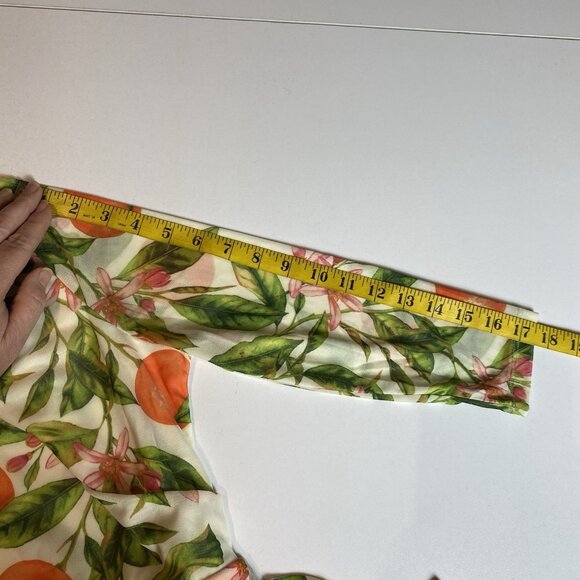 G by Giuliana Womens Dress Faux Wrap Midi Orange Floral Print Ruffle Sz S NWT - Picture 8 of 8